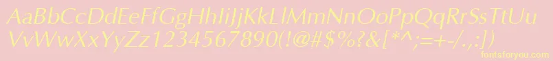 AgopusOblique Font – Yellow Fonts on Pink Background