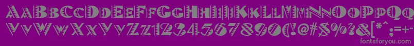 フォントBete – 紫の背景に灰色の文字