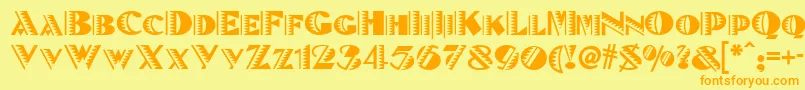 En savoir plus sur la police Bete Police Bete – polices orange sur fond jaune