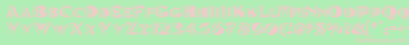 Bete Font – Pink Fonts on Green Background