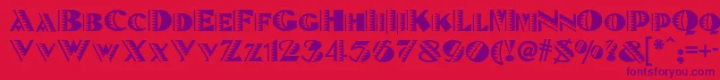 Bete Font – Purple Fonts on Red Background
