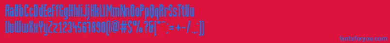 MartenroughGrotesquec Font – Blue Fonts on Red Background