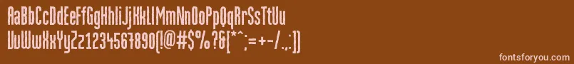 Czcionka MartenroughGrotesquec – różowe czcionki na brązowym tle