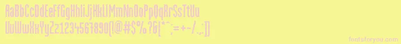 MartenroughGrotesquec Font – Pink Fonts on Yellow Background