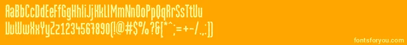 MartenroughGrotesquec Font – Yellow Fonts on Orange Background