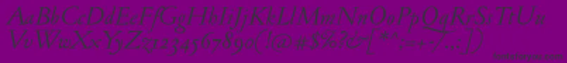 JannonantosfItalic Font – Black Fonts on Purple Background