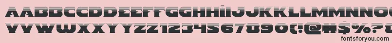 フォントIndigodemonhalf – ピンクの背景に黒い文字