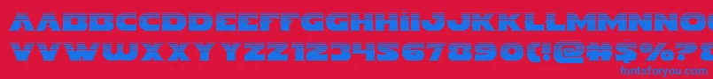 Police Indigodemonhalf – polices bleues sur fond rouge