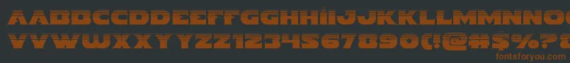 Indigodemonhalf Font – Brown Fonts on Black Background