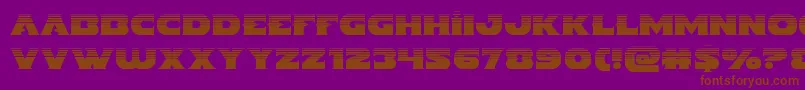 Indigodemonhalf Font – Brown Fonts on Purple Background