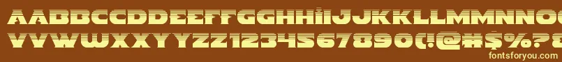 Indigodemonhalf Font – Yellow Fonts on Brown Background