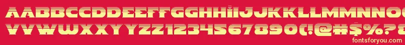 Indigodemonhalf Font – Yellow Fonts on Red Background