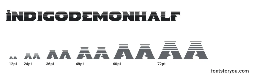 Indigodemonhalf Font Sizes