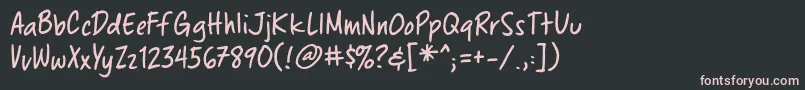 Chewedpenbb Font – Pink Fonts on Black Background