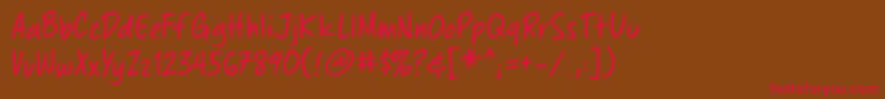 More about Chewedpenbb Font Chewedpenbb Font – Red Fonts on Brown Background