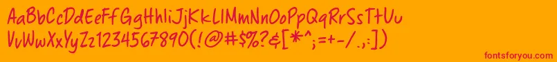 fuente Chewedpenbb – Fuentes Rojas Sobre Fondo Naranja
