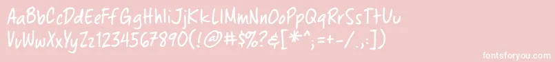 Chewedpenbb Font – White Fonts on Pink Background