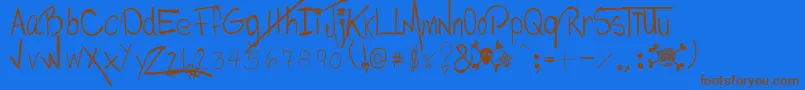 Philomeneephrem Font – Brown Fonts on Blue Background