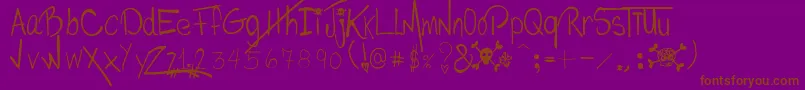 Шрифт Philomeneephrem – коричневые шрифты на фиолетовом фоне