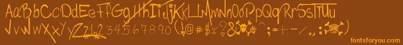 Шрифт Philomeneephrem – оранжевые шрифты на коричневом фоне