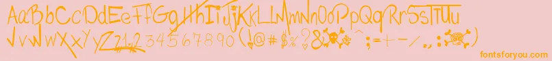 Philomeneephrem Font – Orange Fonts on Pink Background
