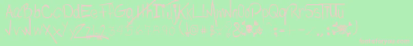 Шрифт Philomeneephrem – розовые шрифты на зелёном фоне