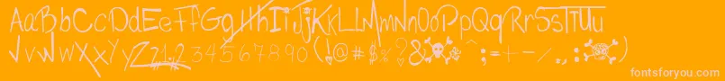 Philomeneephrem Font – Pink Fonts on Orange Background