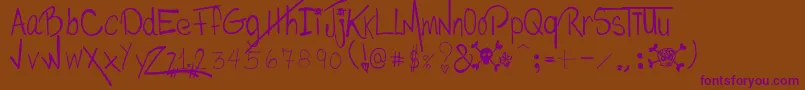 Шрифт Philomeneephrem – фиолетовые шрифты на коричневом фоне