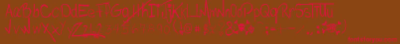 Philomeneephrem Font – Red Fonts on Brown Background