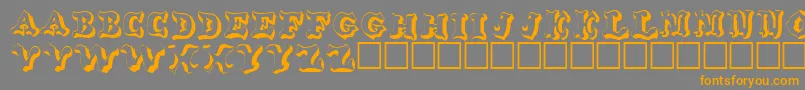 Oxnard Font – Orange Fonts on Gray Background