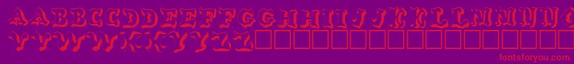 Oxnard Font – Red Fonts on Purple Background