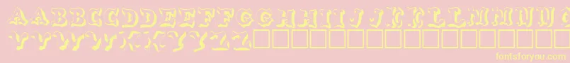 Oxnard Font – Yellow Fonts on Pink Background