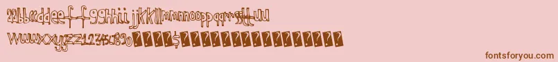 Kidsoutline Font – Brown Fonts on Pink Background