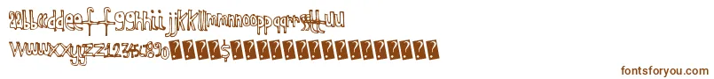 Шрифт Kidsoutline – коричневые шрифты на белом фоне