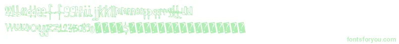Kidsoutline Font – Green Fonts on White Background