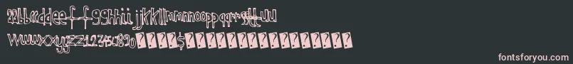 Kidsoutline Font – Pink Fonts on Black Background