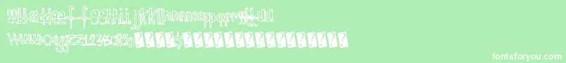 Kidsoutline Font – White Fonts on Green Background