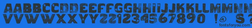 Vtkscaveirada Font – Black Fonts on Blue Background