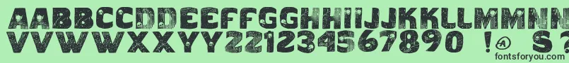 Vtkscaveirada Font – Black Fonts on Green Background