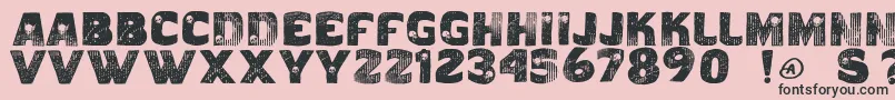Vtkscaveirada Font – Black Fonts on Pink Background