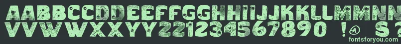 Vtkscaveirada Font – Green Fonts on Black Background