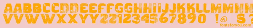 Vtkscaveirada Font – Orange Fonts on Pink Background