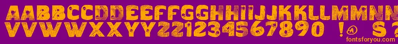 Vtkscaveirada Font – Orange Fonts on Purple Background