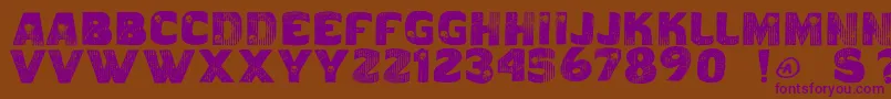 Vtkscaveirada Font – Purple Fonts on Brown Background
