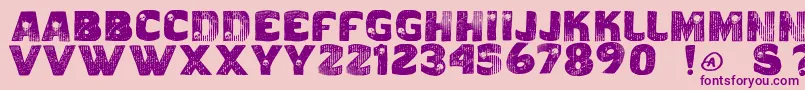 Vtkscaveirada Font – Purple Fonts on Pink Background