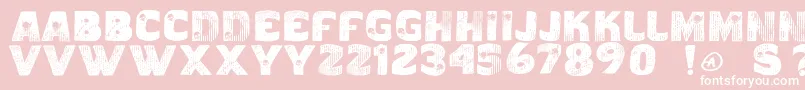 Vtkscaveirada Font – White Fonts on Pink Background