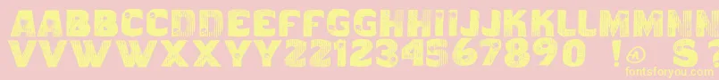 Vtkscaveirada Font – Yellow Fonts on Pink Background