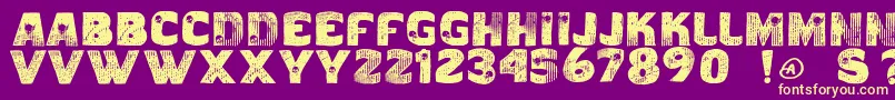 Vtkscaveirada Font – Yellow Fonts on Purple Background