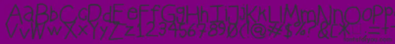 Pastelfont Font – Black Fonts on Purple Background