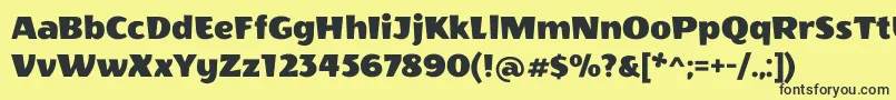 WendyoneRegular Font – Black Fonts on Yellow Background